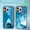Чехол для телефона Ocean Monster Shark для iPhone 15 14 13 12 11 Plus Pro Max Magsafe с магнитной беспроводной зарядкой