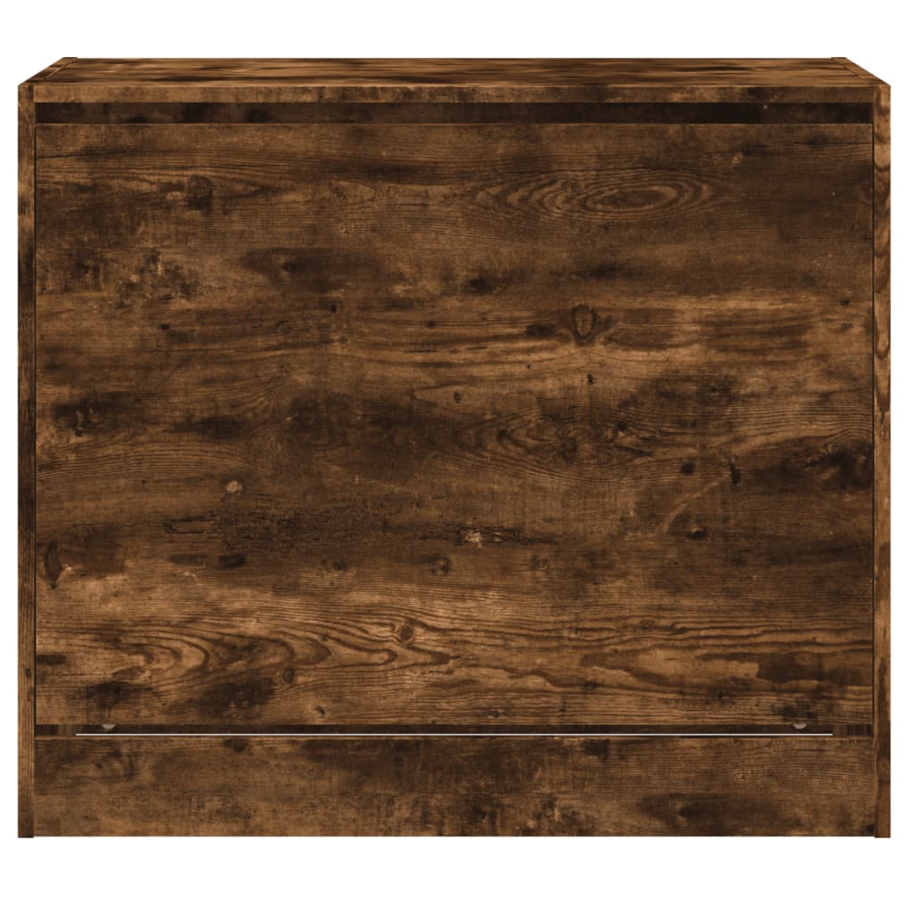 Shoe Cabinet Smoked Oak Finish 80 x 42 x 69 cm Engineered Wood