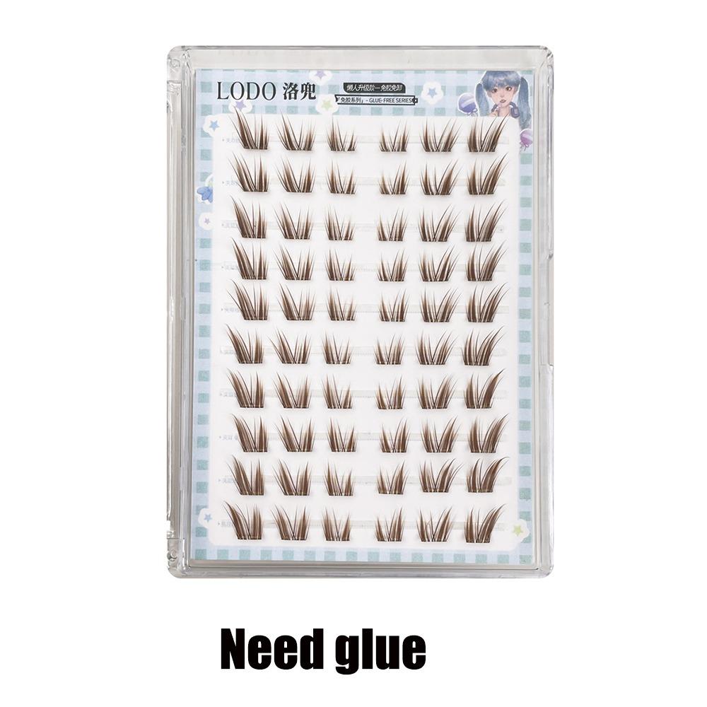 DIY Brown Lash Clusters Cat Eye Style Individual Lashes Women Eye Lashes Eyelash Extension