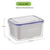 Three-Piece FCM Certified Microwaveable Food Storage Containers with Fruit and Vegetable Drainer.