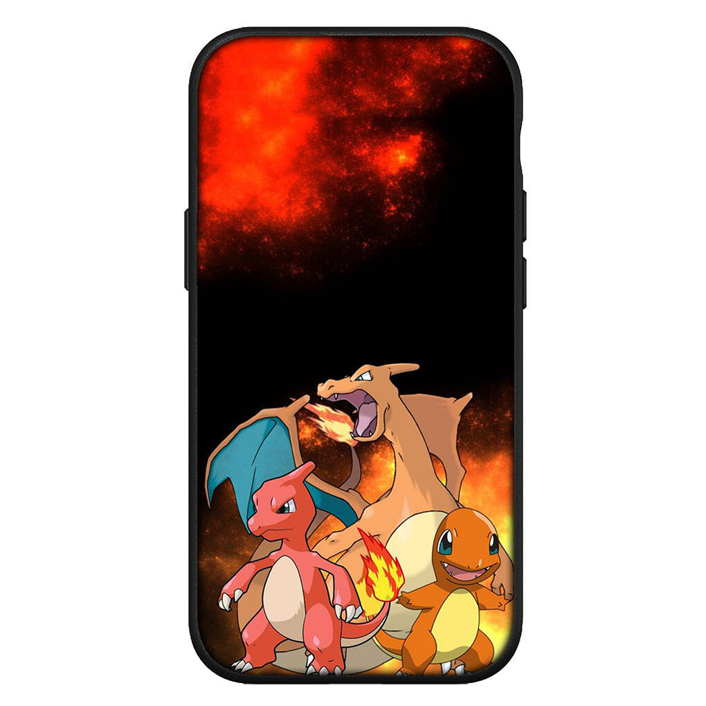 Чехол для iPhone 17 16 15 Xiaomi Poco Redmi Note 14 13 12 Pro 16e Samsung Galaxy S25 S24 S23 OPPO Huawei Мультяшный Чармандер Покемон Пикачу Чехол для телефона