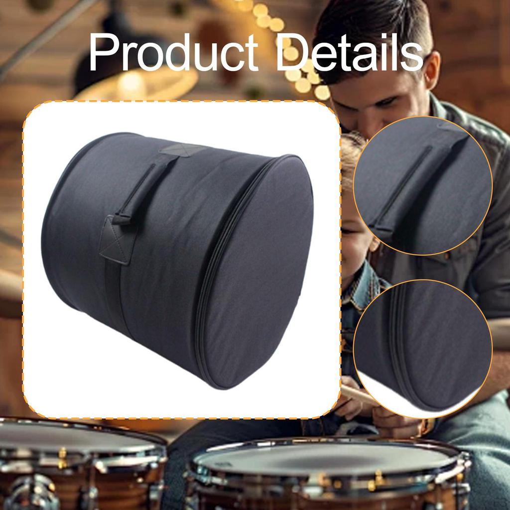 Tom Drum Bag Cover Dustproof with Handle Thick Padded Professional for Travel Carrying Case