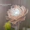 Peony Flower Atmosphere Flower Lamp Decorative Flower Creative Silk Eugen Floor Lamp Living Room Finished Product Pure Handmade