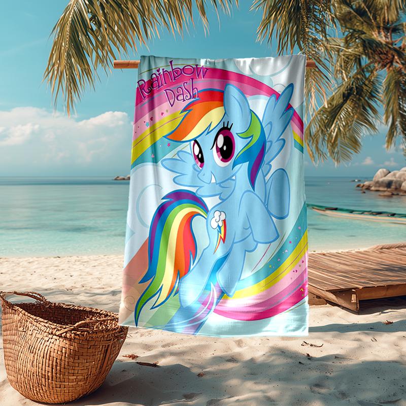 Rainbow Dash Fashion Beach Towel: Ideal for Summer Adventures Soft, absorbent and quick drying suitable for swimming and bathing
