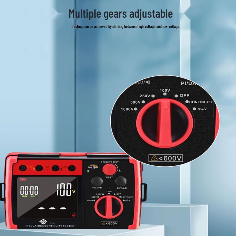 Youpeer Digital Insulation Resistance Tester Megohmmeter E05A CN plug (adapter included)
