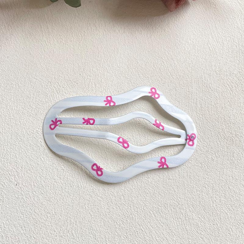 Cute Cloud Hollow Hair Clip Sweet Girl Print Bowknot Fruit Hair Clip Forehead Bangs Clip Hairpin