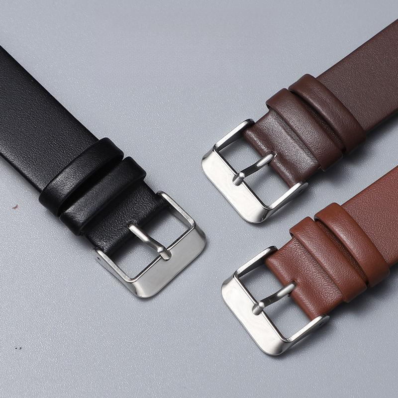 Ремешок для часов из мягкой кожи, ультратонкий ремешок 14 мм, 15 мм, 16 мм, 18 мм, 20 мм, 22 мм, сменный ремешок для наручных часов, ремешки для часов