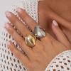 PuRui Классические 2 стиля Золотой цвет Креативные гладкие кольца из сплава на палец для женщин Минималистичные повседневные для вечеринки Y2K Циркониевые аксессуары