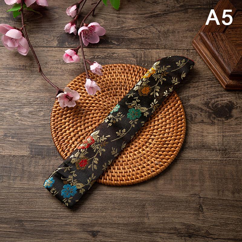 Новый чехол для ручного веера в китайском стиле, вышитые цветы, портативный складной чехол для веера, пылезащитный защитный чехол, украшение для дома