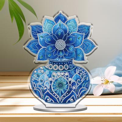2D плоская ваза DIY Настольные наборы Алмазное искусство Специальная форма Алмазная Алмазная живопись Настольные украшения Набор Украшение для стола в спальне