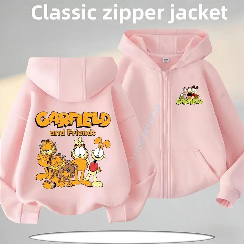 Детская толстовка с капюшоном на молнии Garfield Cat