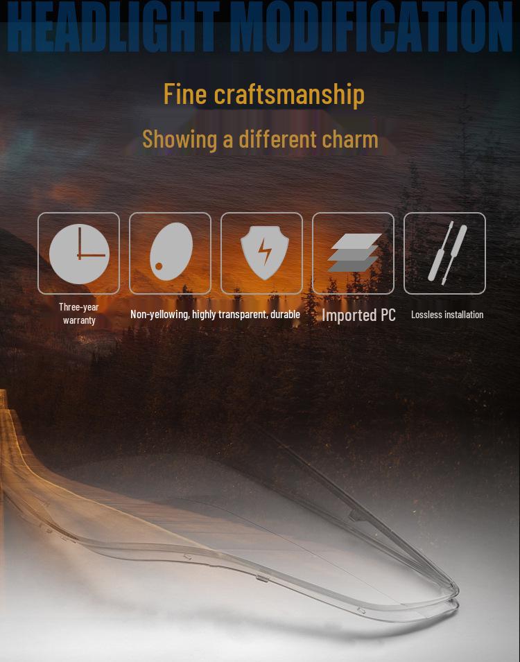 15-18 Ford Escort Headlight Lens Cover