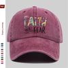 pc FAITH FEAR Letter Print Baseball Cap Lightweight And Breathable Suitable for Spring Summer Design Sun Hat Travel Party