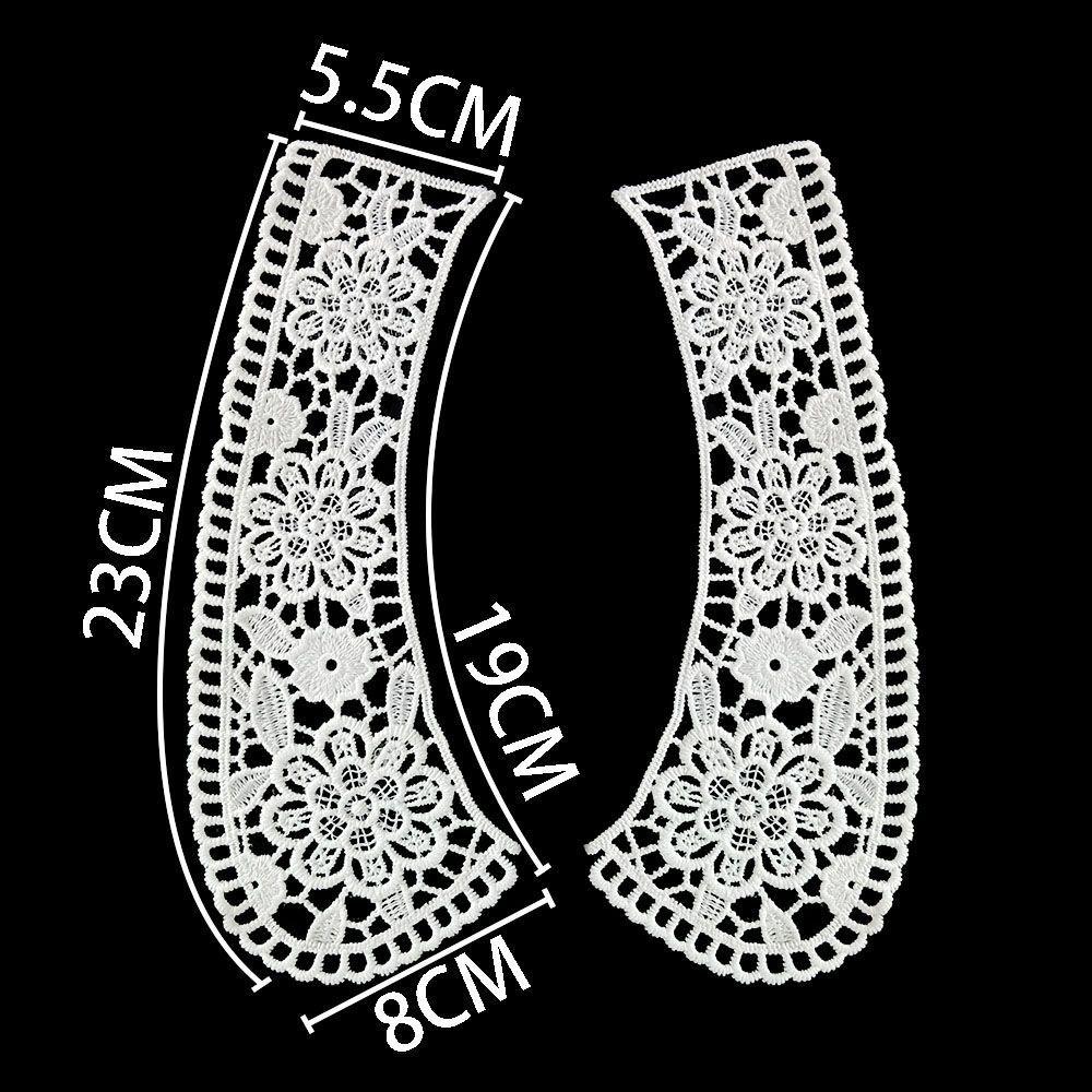 Black And White I Embroidery Hollow Milk Silk Water-Soluble Decoration With Clothing Collar Diy Sewing Lace Accessories