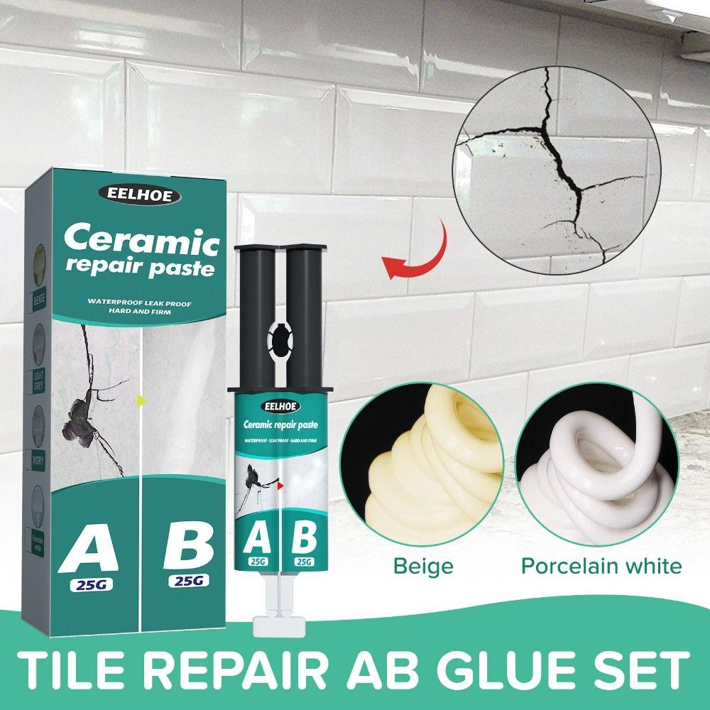 Tools for Repairing Cracks Dents Tile Repair Paste Tile Repair AB Glue Set Ceramic Repair Paste