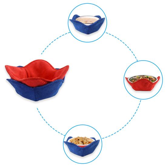 Heating Bowl Cover Microwave Safe Easy Handling Heat Resistant with Corner Edge Design Bowl Pot Holder