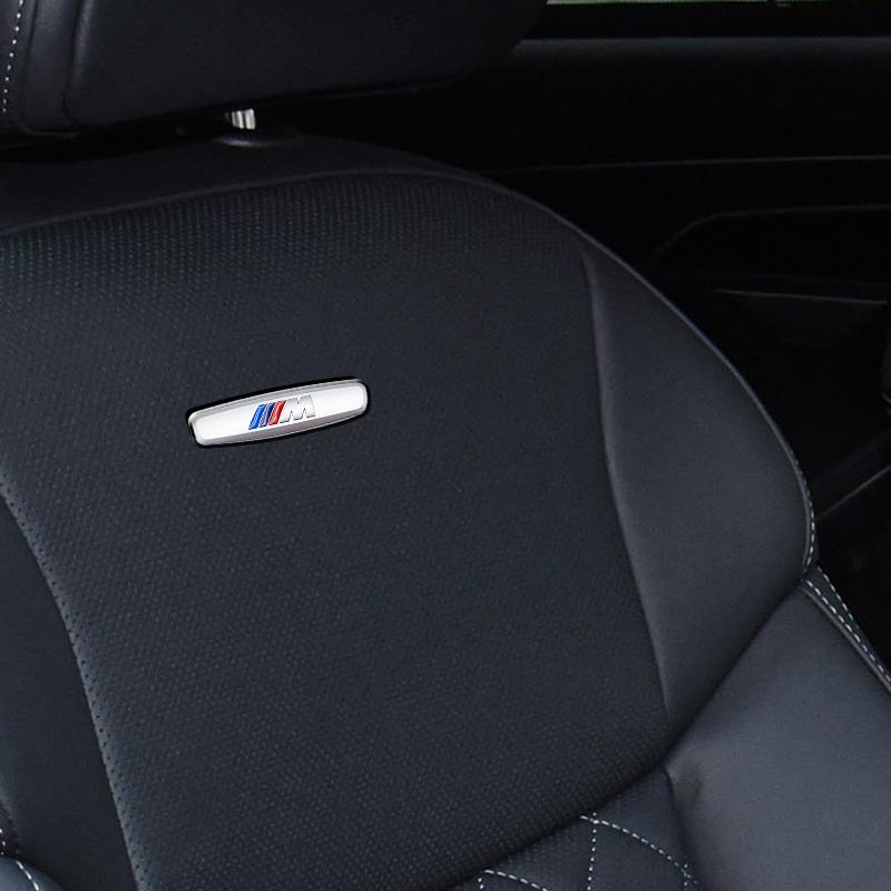 AAAQH1 1/2Pcs Metal Car Interior Seat Dashboard Emblem Sticker M logo for BMW M Performance E90 F30 G20 X3 X5 X7 Tuning Styling Badge