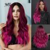 Women's Simulated Wig 66cm Hair Rose Pink Wig Long Curled Wig Full Head Cover Rose Hair Net Pure Hand Woven Lace Long Hair Wig