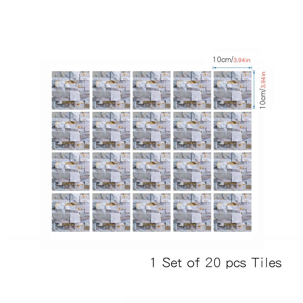10 шт., наклейка на цементную, кирпичную, мраморную плитку, кухонный фартук, маслостойкая ванная комната, умывальник, пилинг и палка, водонепроницаемые художественные наклейки на стены