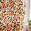 1pc Pure Polyester Digital Print Cartoon Peach Shower Curtain, Decorative with 12 Plastic Hooks