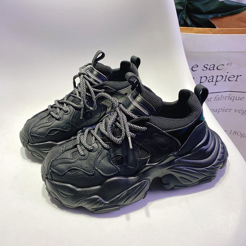 Модные весенне-осенние туфли-поп-модницы, женские зимние жареные уличные туфли с толстой подошвой, женские повседневные кроссовки Hundred