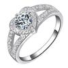 Fashionable Heart -Shaped Ring ,Love Ring For Women ,European And American Zircon Foreign Trade Heart -Shaped Ring