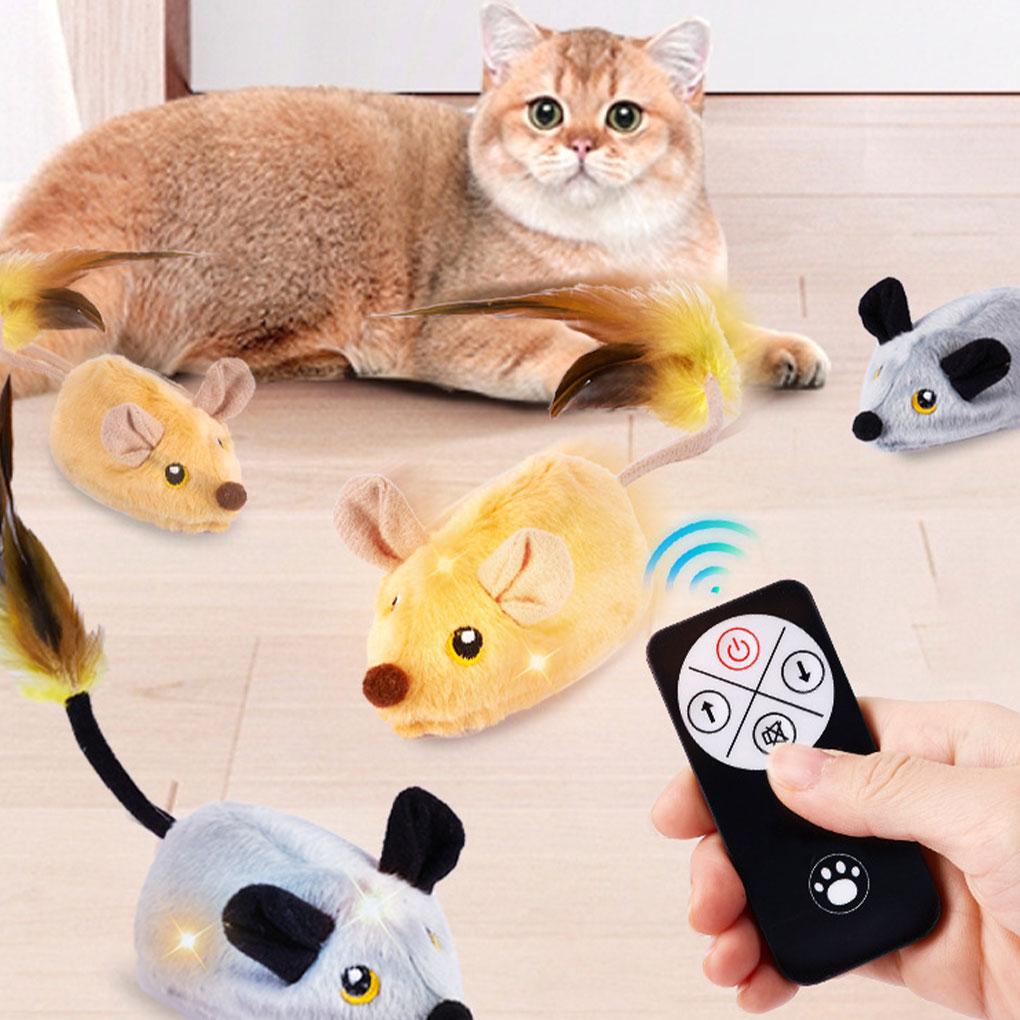 1PC Rat Funny Cat Toy With Remote Control Multicolor Mouse Cute Wireless Controlled Toy Rat Pet Supplies Cat Pet Supplies