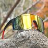 Outdoor Cycling Glasses with A Mixed Color Frame and Lenses Suitable for Mountain Biking