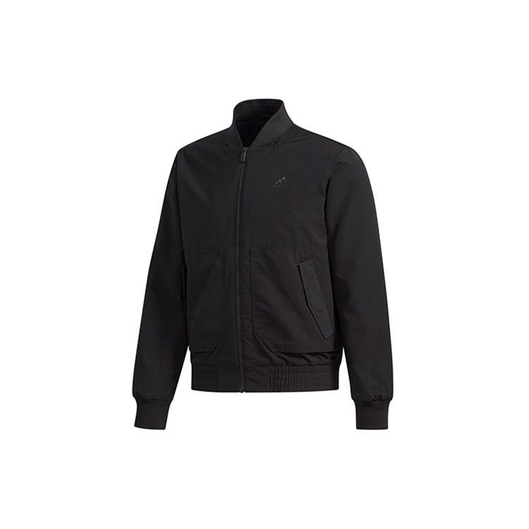 Adidas Ei Jkt Fl Bomber Sport Knit Fleece Jacket Мужская куртка черная DT2486