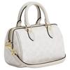 Coach Rowan 18 Classic Logo Print Coated Canvas Shoulder Tote Bag Small Women bags Gold White CW329-IMXU5