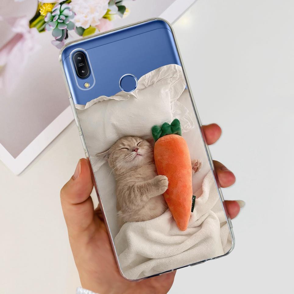For Asus Zenfone Max (M2) ZB633KL / Max Pro M2 ZB631KL Case Cartoon Girly Flower Cartoon Design Clear Soft Silicone Back Cover