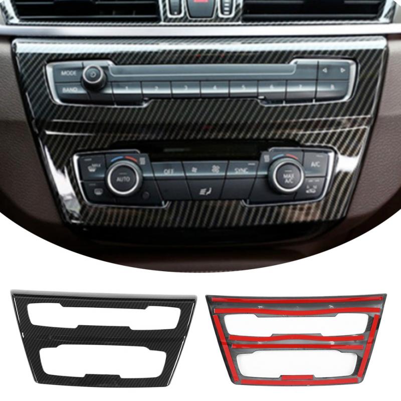 Углеродное волокно в стиле салона автомобиля, центральная консоль, отделка панели CD для BMW X1 F48 2016 2017 2018, авто