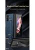 Чехол-подставка с текстурой кожи и ремешком на запястье для Samsung Z Fold7/6/5