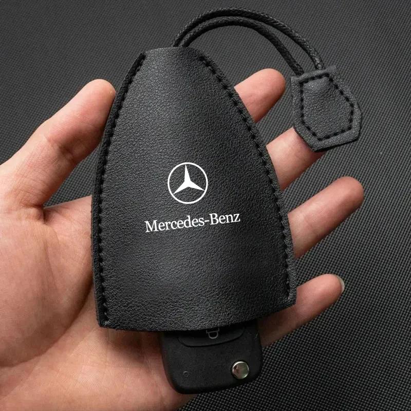 AABIF1 Car Key Chain Storage Bag Split Car Key Case Key Case Stickers For Mercedes Benz GLK GLA A B C E R G Class C180 S200 S300 W176