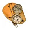 Pocket Brass Compass Religious Gift for Men Women Boy Baptism First Enrgraved