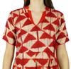Bimba Womens Long Anarkali Kurta Kurti Half Sleeves Classic Red Dress Indian Fashion