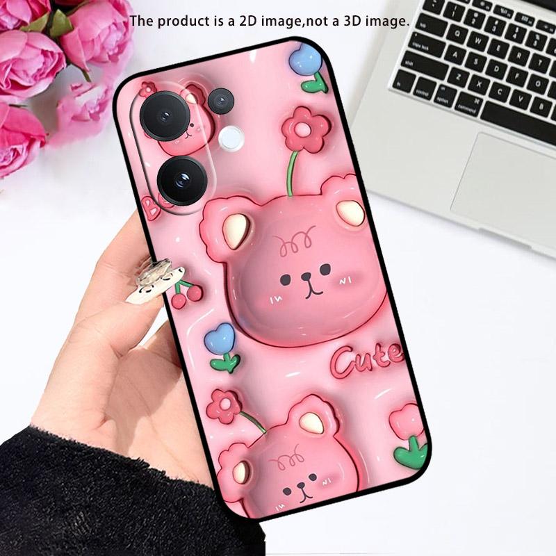 Для VIVO T4 Pro T4Pro 5G Чехол V2510 Модный Милый Мультяшный Мягкий Силикон ТПУ Задняя Крышка Чехол Для VIVO V60 V 60 VIVOV60 Чехлы для Телефона
