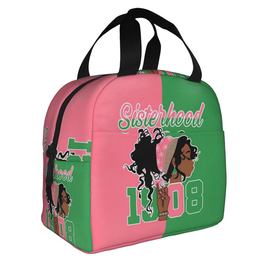 Zeta Phi Beta ZOB Sorority Insulated Lunch Bags for Outdoor Picnic Resuable Cooler Thermal Lunch Box Women Men