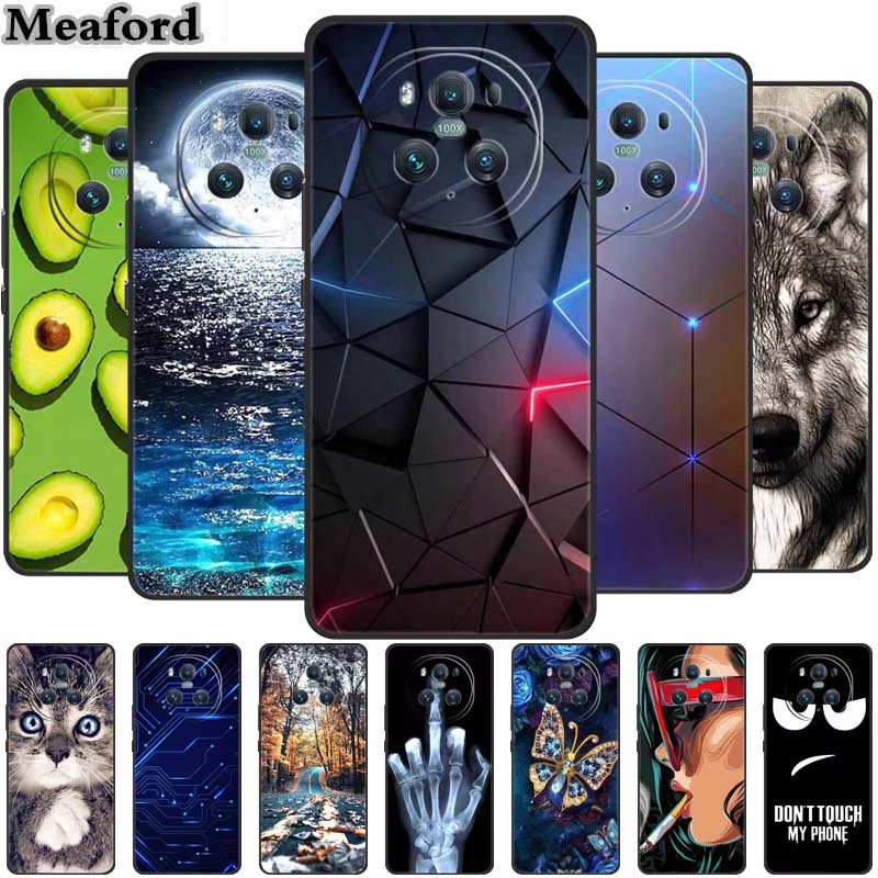 Чехол для Honor Magic6 Pro Животные ТПУ Силикон Мягкие Чехлы для Телефона Задняя Крышка для Huawei Honor Magic 6 Pro Волк Ударопрочный funda