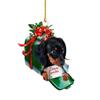 2D Dachshund Pendant Double Sided Merry Christmas Christmas Hanger Oranments Dachshund Cute Acrylic Christmas Dog Pendants