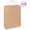 VidaXL Paper Bags 250 Pcs with Handles Brown 32x12x42 Cm, Paper Bag, Paper Gift Bag, Paper Gift Bag 4101592