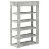 Shoe Rack Concrete Grey 60 x 30 x 98 cm Particleboard