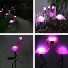 1pcs Solar Powered Flamingo Garden Light Waterproof LED Ground Mounted Lawn Lamp Outdoor Decorative Landscape Light