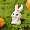 Милый мультяшный животный кролик домик миниатюрный сад смола аксессуар