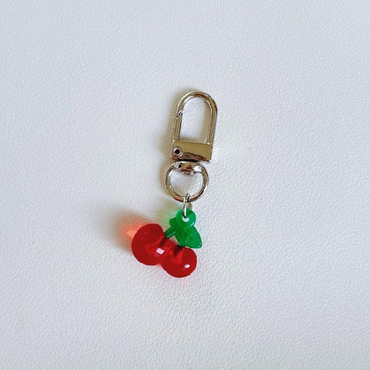 Fashion Cherries Charm Handbag Pendant Keychain Women Exquisite Fruit Cherries Bag Accessory Eye Catching Gift for Women