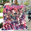 Anime Cartoon Demon Slayer Blanket,Flannel Blanket Throw Blanket,Sherpa Warm Children's Blanket for Living Room Bedroom Beds