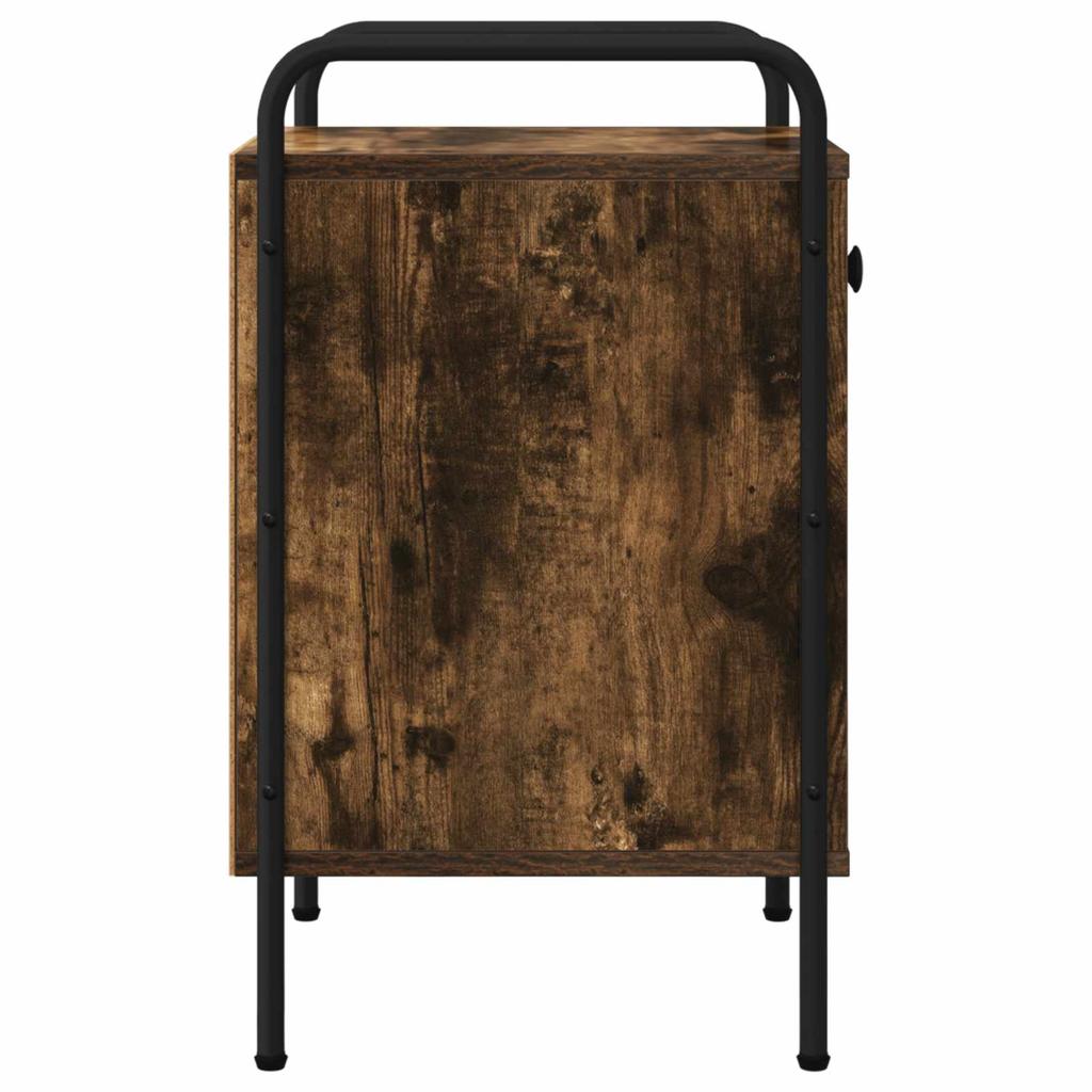Nightstand 2 Pcs. Smoked Oak 35 x 36.5 x 61 cm