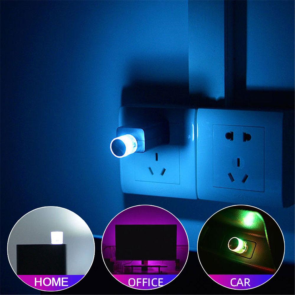 1Pc Universal Car Mini USB LED Atmosphere Lights Decorative Lamp for Party Ambient Modeling Car Home Portable Plug Play Lights
