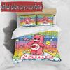 3pcs Duvet Cover Set (1*Duvet Cover + 2*Pillowcase, Without Core), Custom Name Care Bears Pattern Bedding Set, Home Bedroom Decor Gift