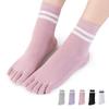 Meda One Size Fits of Solid Women's Five-Toe Socks, Stay-Stick, Breathable, Anti-Odor, All, Ankle-Length, Moisture-Wicking, Quick-Drying (Pack 5,